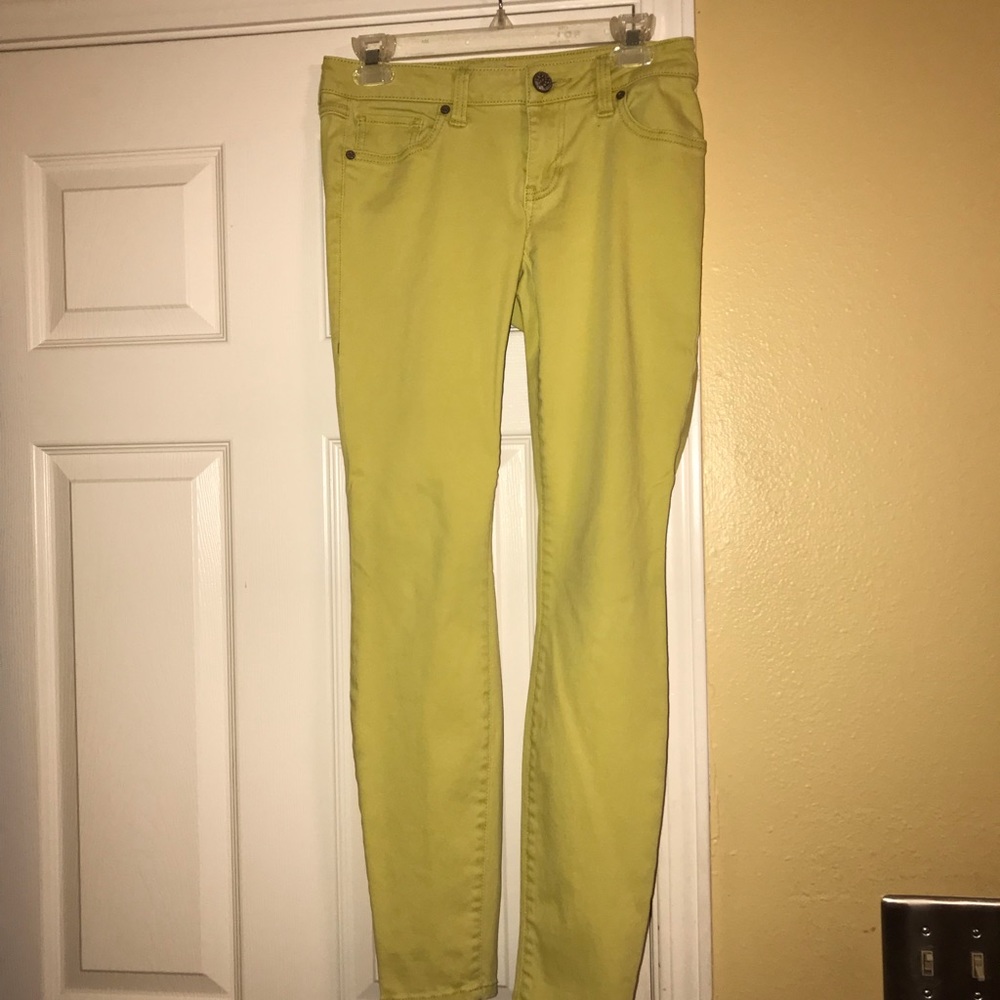 Yellow skinny jeans Cabi